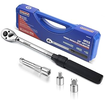 AYK　EXL480 UYECOVE 3/8-Inch Drive Click 3/8 Torque Wrench 4 Pcs Set, 10