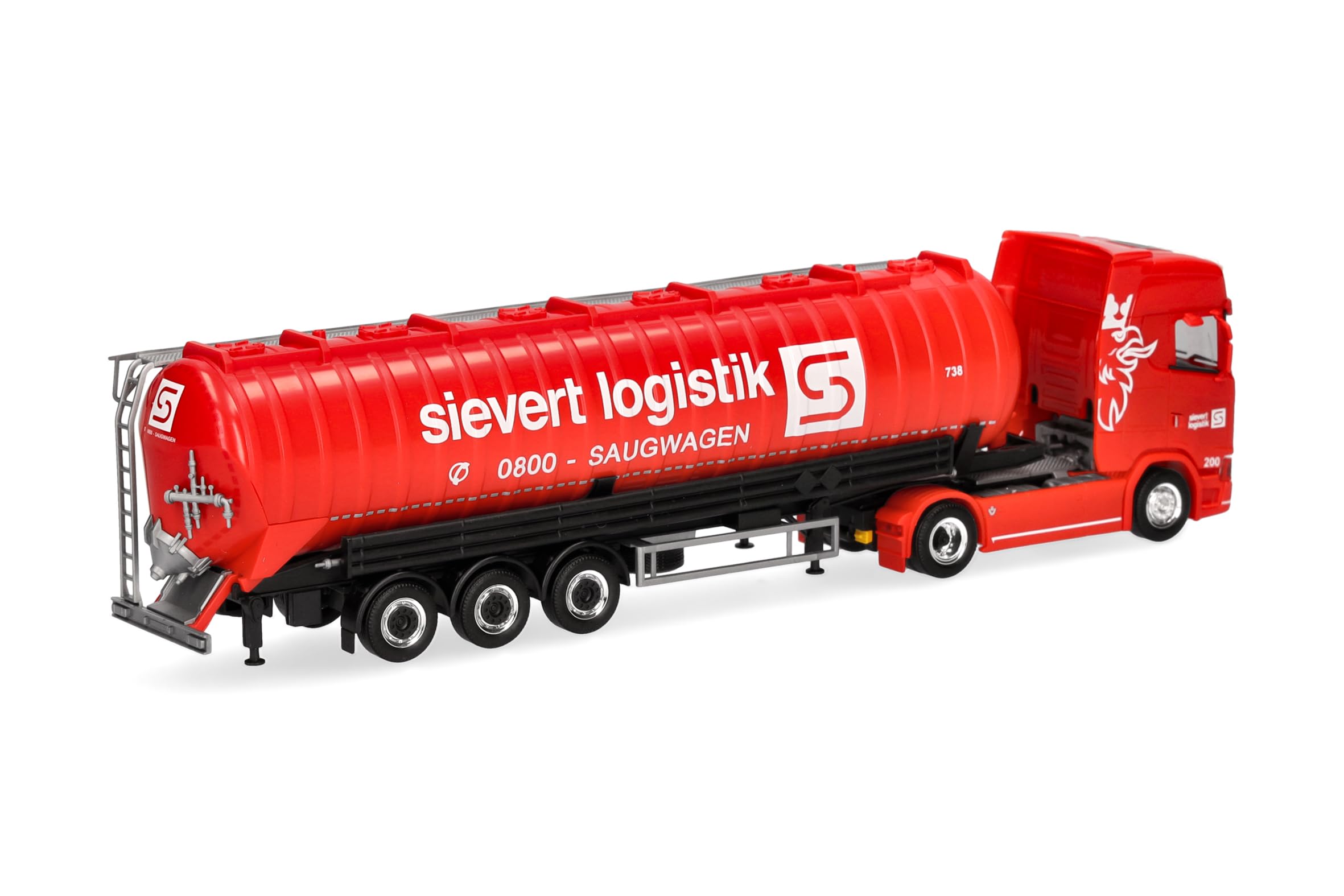 Herpa LKW Modell Scania CS 20 HD Saugsilo-Sattelzug Sievert Logistik, Miniatur im Maßstab 1:87, Sammlerstück, Made in Germany, Kunststoff