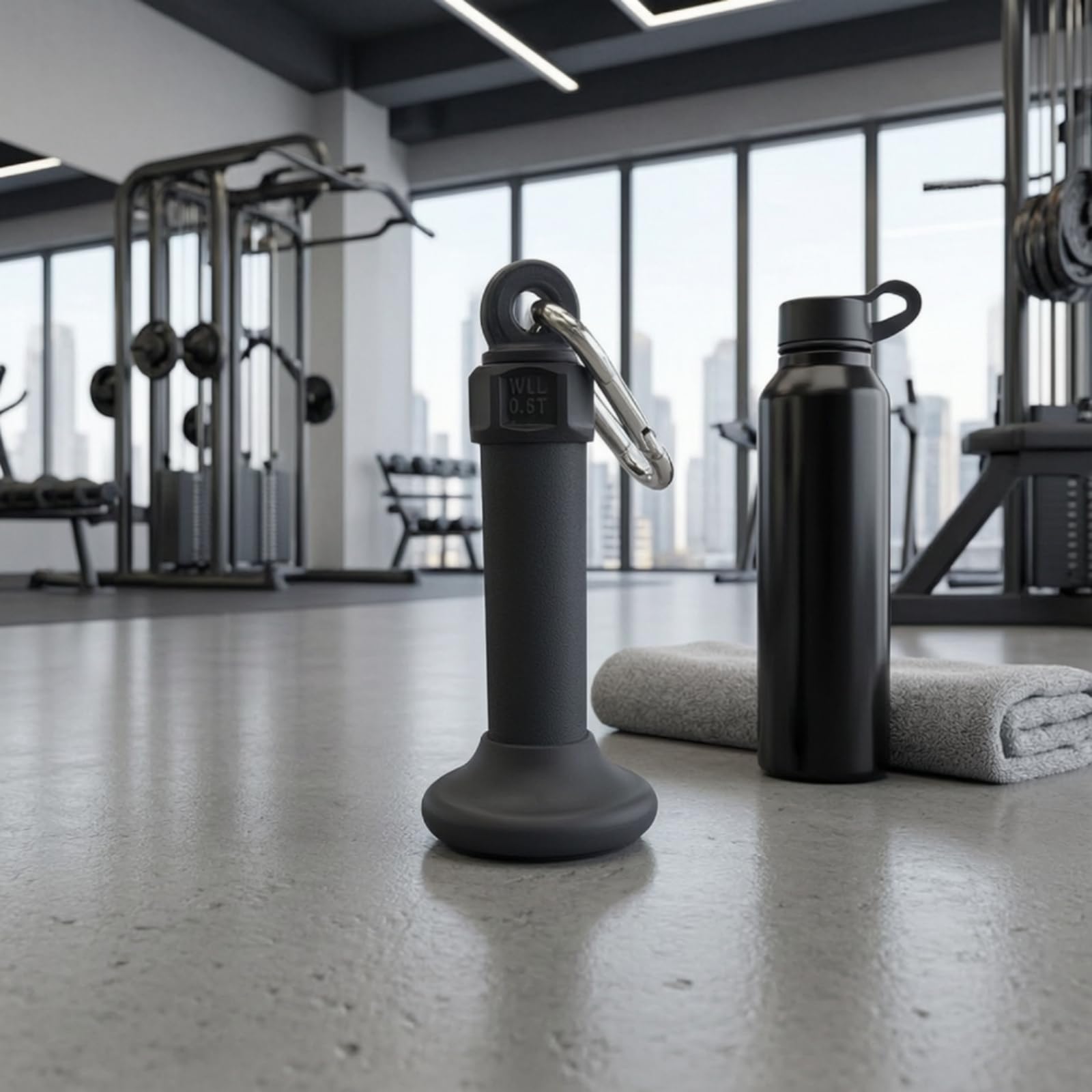 Impugnatura con Moschettone Antiscivolo Maniglia con Moschettone Testurizzata Impugnatura Ergonomica per Appassionati di Fitness, Palestra