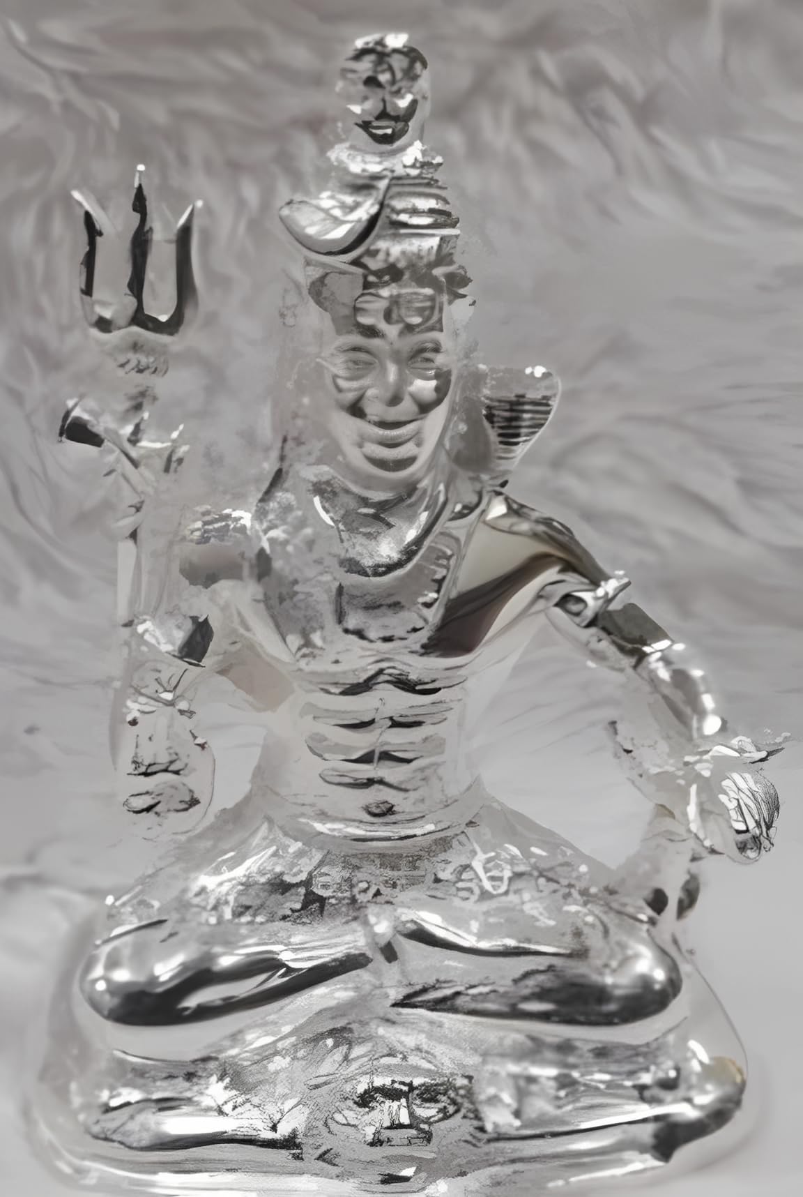 Statue Shiv Shankar en argent 925 le cadeau de mariage hindou
