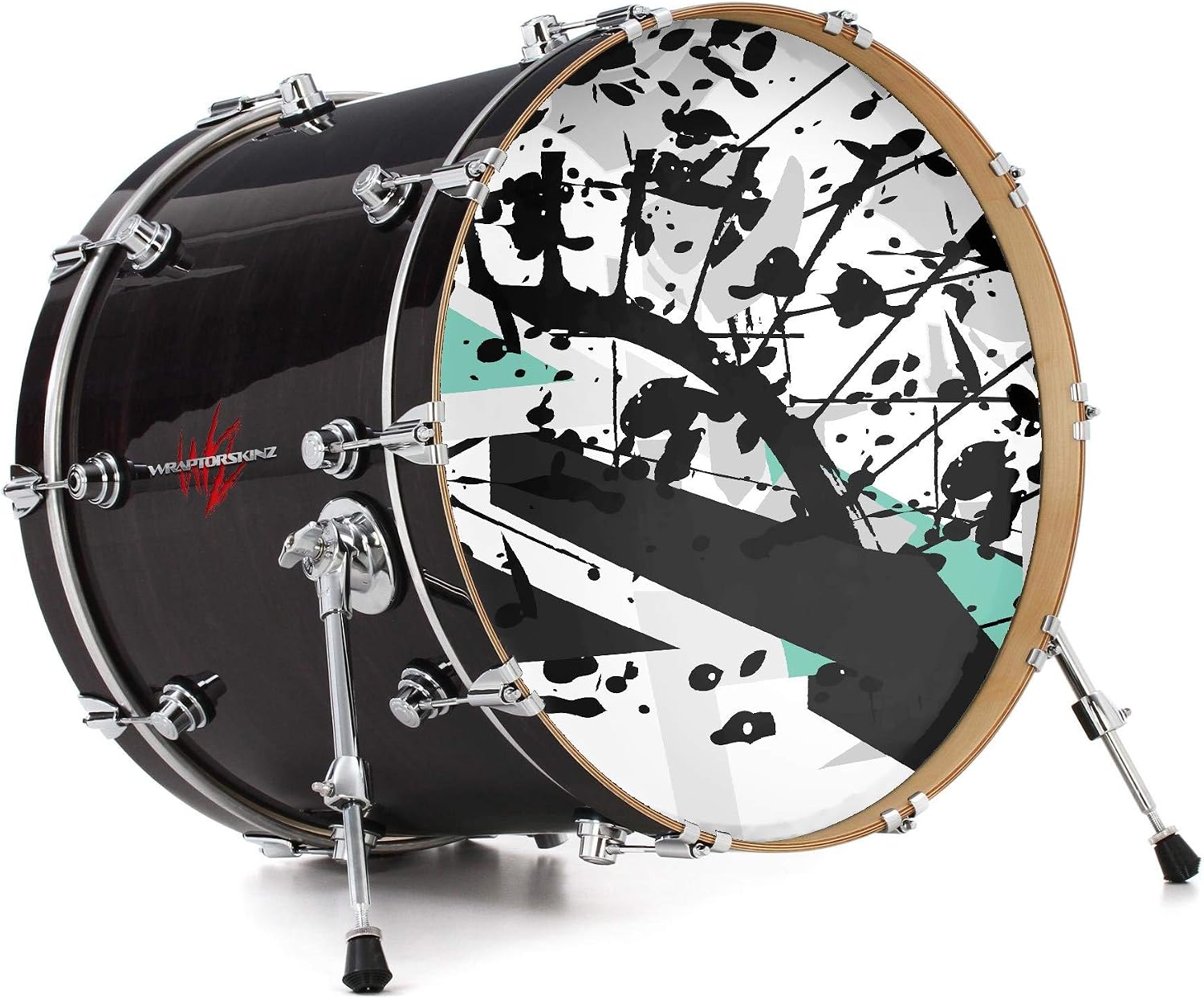 Vinyl Skin Decal Wrap for 22" Bass Kick Drum Head Baja 0018 Seafoam Green - DRUM HEAD NOT INCLUDED