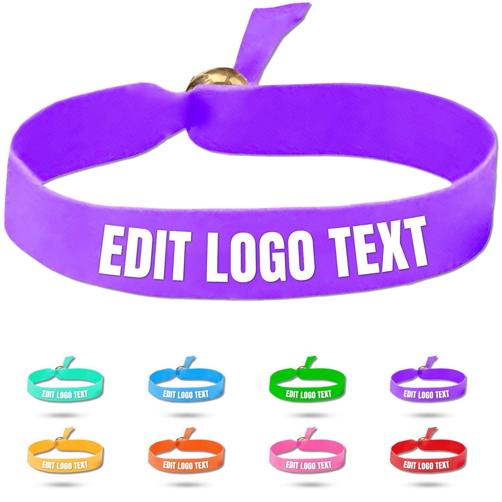 Zkgiftsdz Custom Cloth Wristbands for Events, Personalized VIP Bulk Colored Wrist Bands, Customizable Festival/Concert/Party Bracelets with Logo