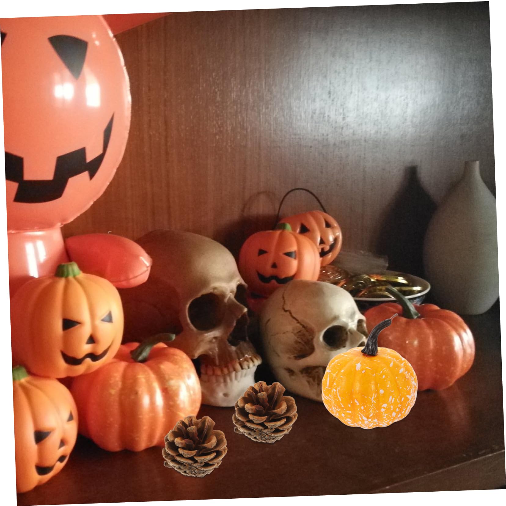 Didiseaon 1 Set Fall Decor Pinesol Party Supplies Pumpkin and Maple Leaf Kit Decor for Autumn Harvest Fall Party Decorations Artificial Fall Acorns Fake Maple Leaf Accessories Foam Halloween