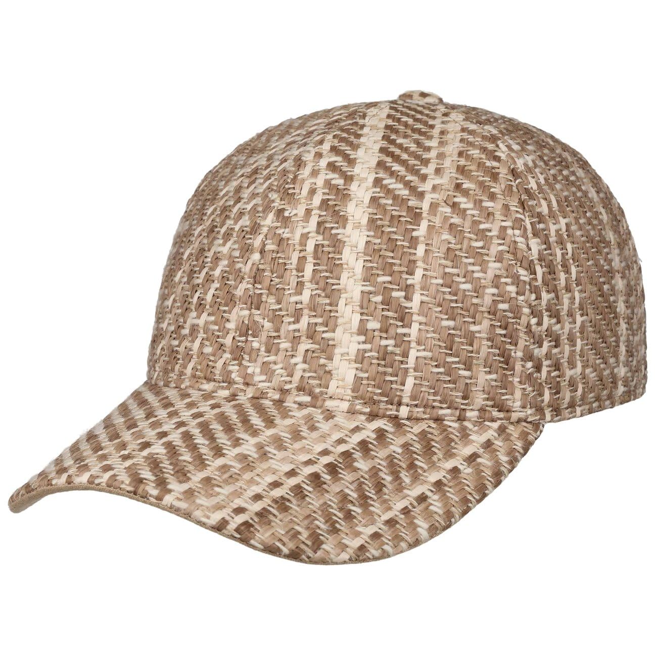 Borsalino Derano czapka bejsbolówka, czapka ze słomką, letnia czapka przeciwsłoneczna, dla kobiet i mężczyzn – Made in Italy z daszkiem, podszewką, zapięciem na rzepy