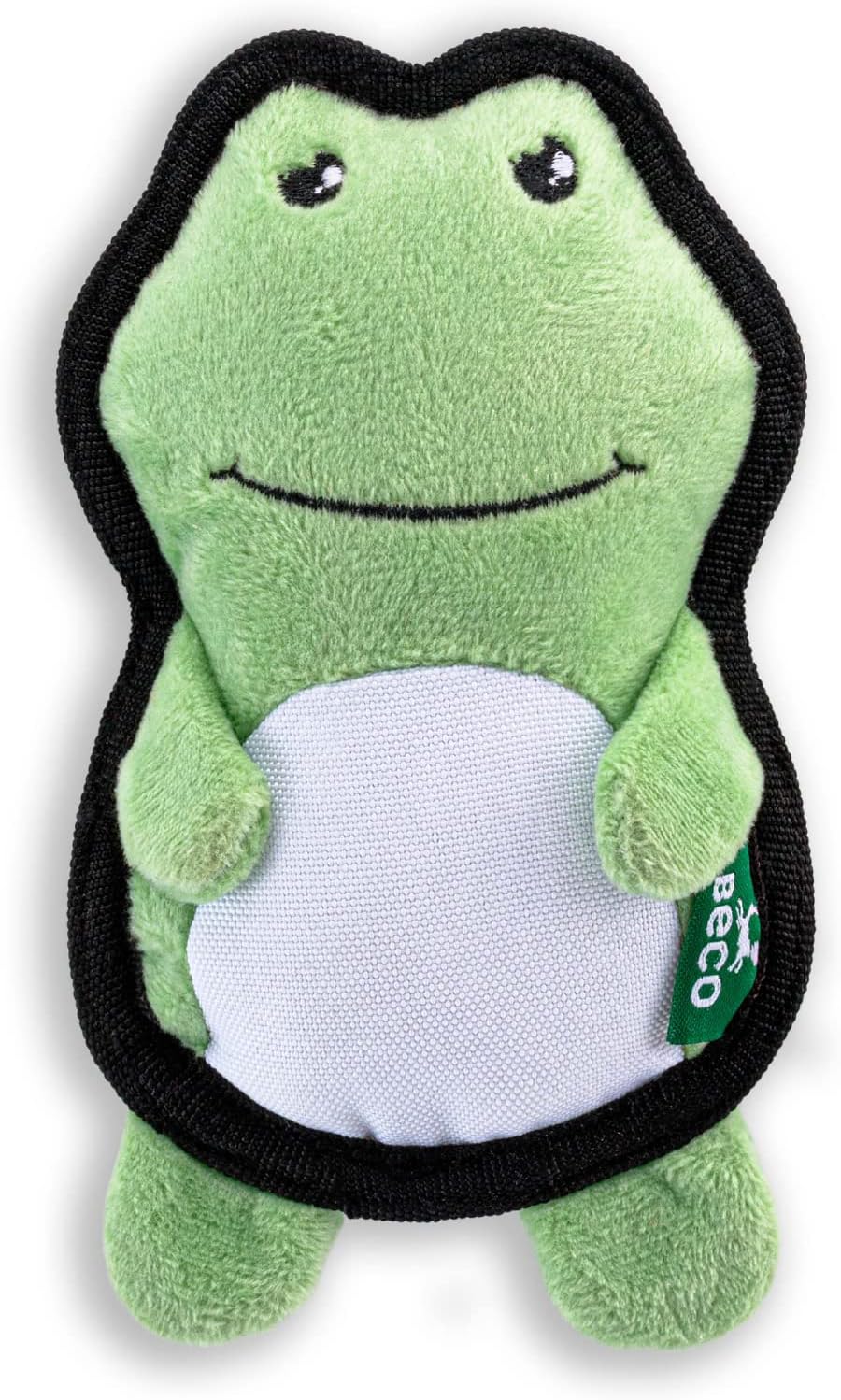 BecoLovable Soft Frog Squeaker Dog Toy, Made with 65% Recycled Materials, Snuggle, Chew, Toss & FetchGlobal Recycled StandardGlobal Recycled StandardGlobal Recycled Standard