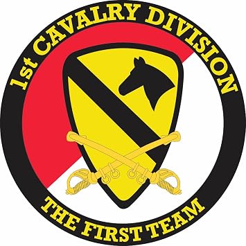 1st Cavalry Division with Sabres 3.8 Inch Decal