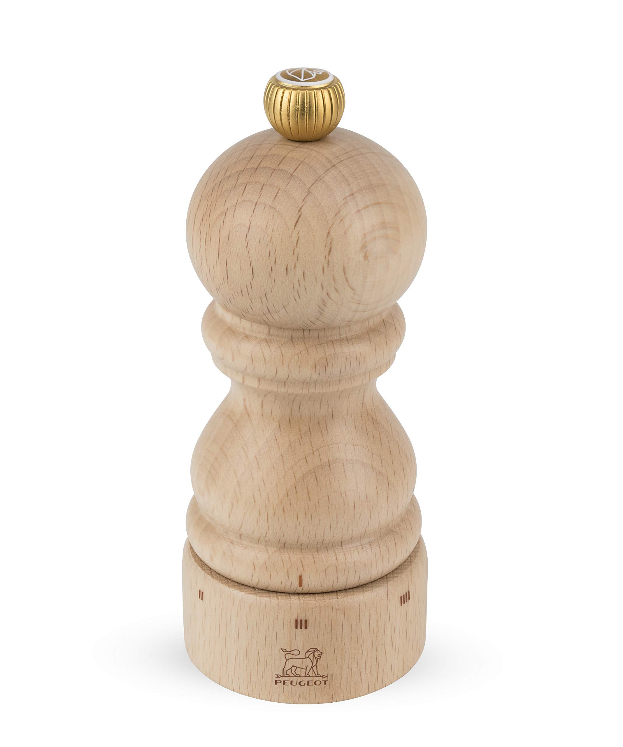 PEUGEOT - Paris u'Select 12 cm Salt Mill - 6 Predefined Salt Grinder Settings - Powdered Salt Innovation, Zirlion Mechanism - PEFC-Certified Wood - Made in France - Natural Finish