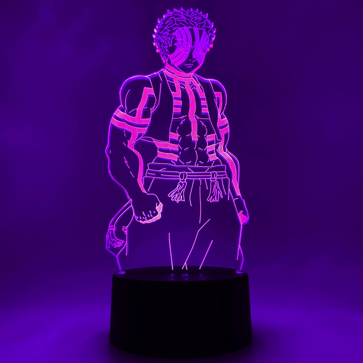 Otaku Lamps Demon Slayer - Akaza Anime Night Light, 16 Color RGB LED – Gift for Otaku
