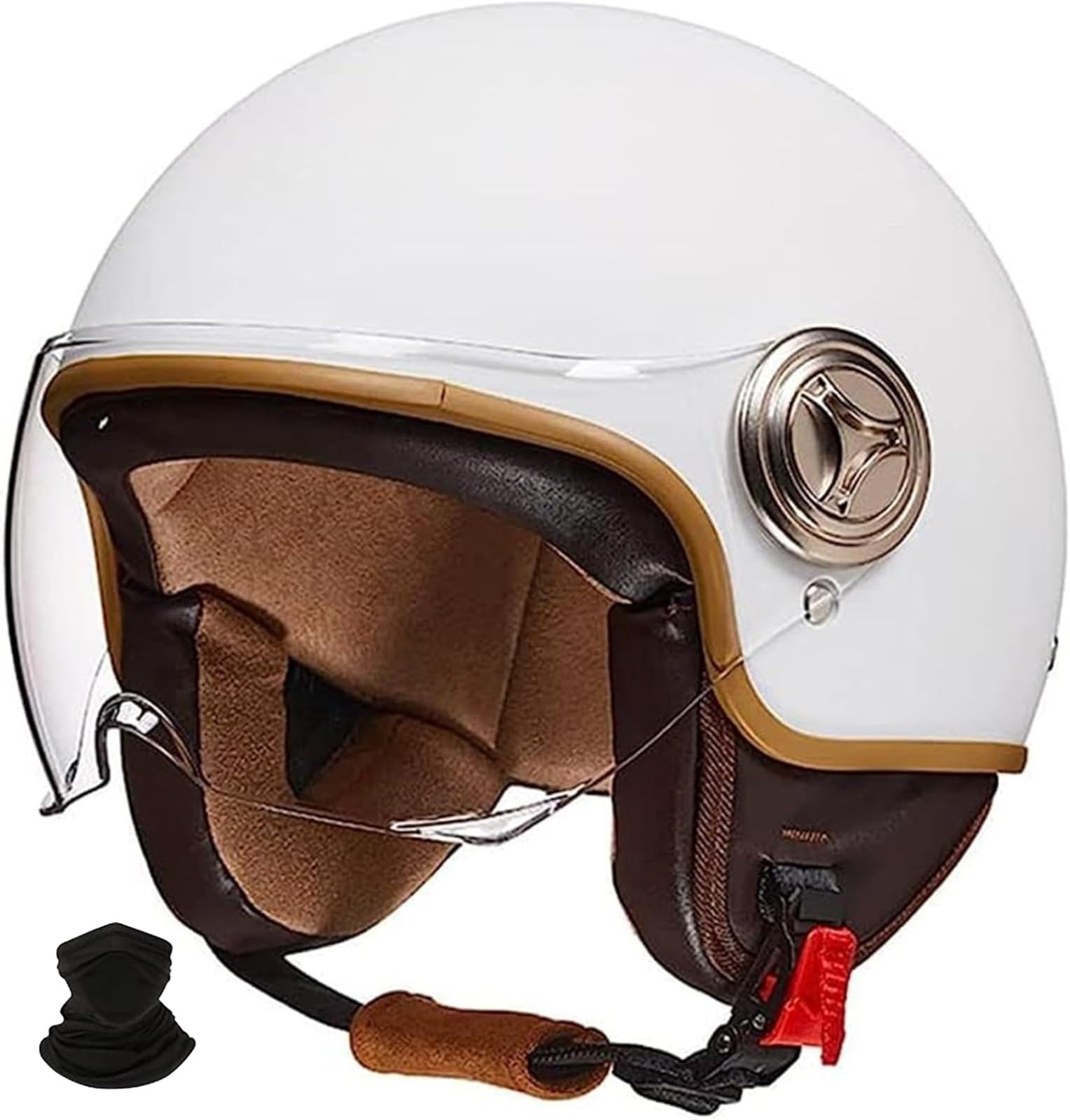 Open Face Kask motocyklowy z certyfikatem ECE 3/4 pół z osłoną przeciwsłoneczną dla dorosłych mężczyzn kask motocyklowy damski kask motocyklowy D,54-61 cm