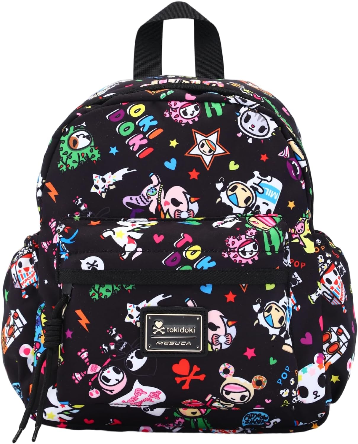 Tokidoki Kawaii Mini Backpack for Women, Light Weight Small Waterproof Backpack Purses, Cute Unicorn Catoon Quilted Casual Daypack for Daily Work & Travel (Black)