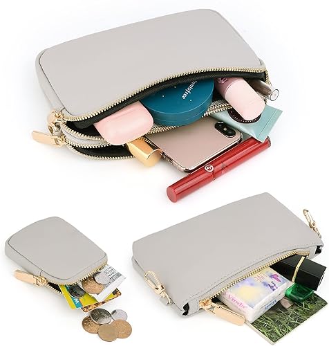 Miniatura 3 de UTO Pequeñas bolsas cruzadas para mujer, 3 en 1, diseño de moda, mini cangurera con correa