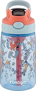 Contigo Garrafa de água infantil com tampa autospout, 400 ml, sereias