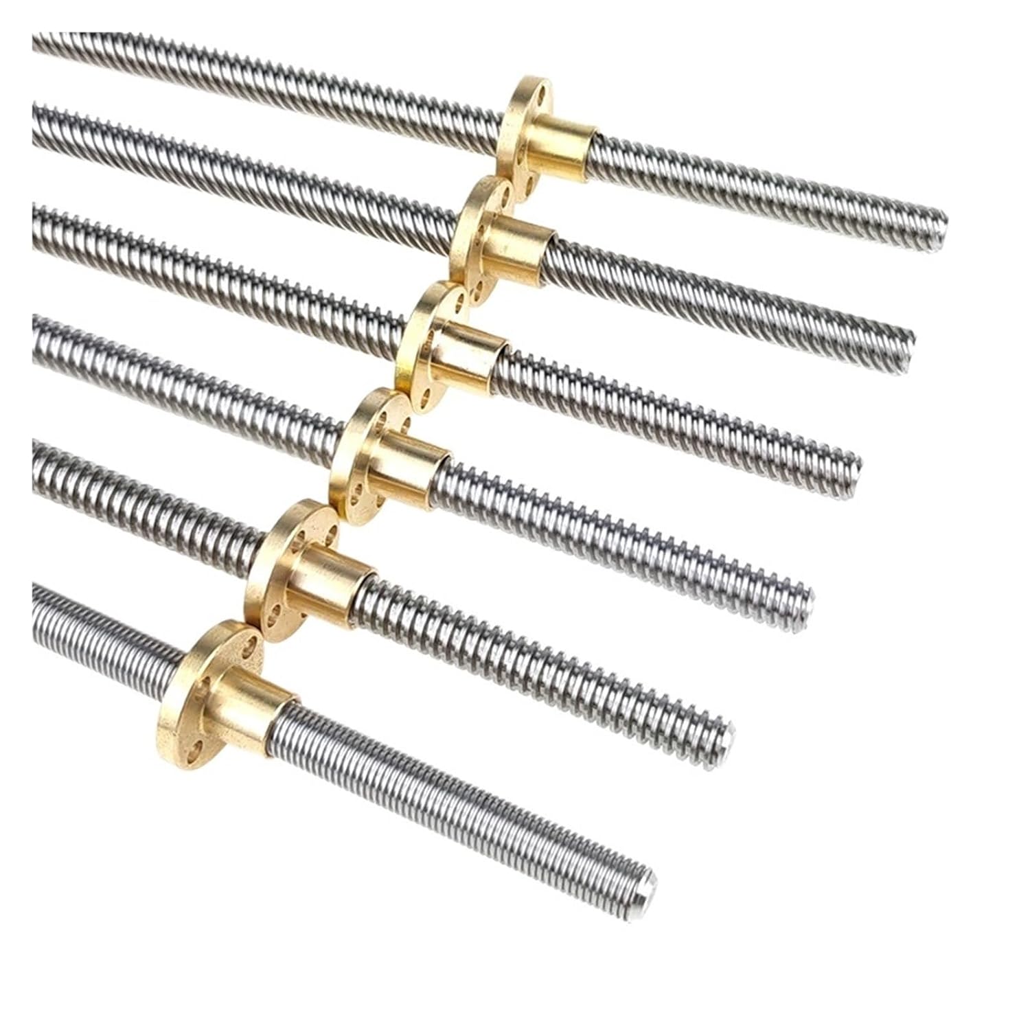 Linear Motion Ball Screw Machine Parts T8 Screw Rod Lead 8mm Length 100-500mm with Nut(330mm)
