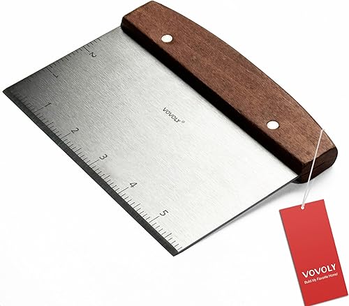 Vovoly Raspador multiusos de banco, utensilio de cocina para plancha plana, cortador de masa para cortador de pan y pizza, rascador de plancha de