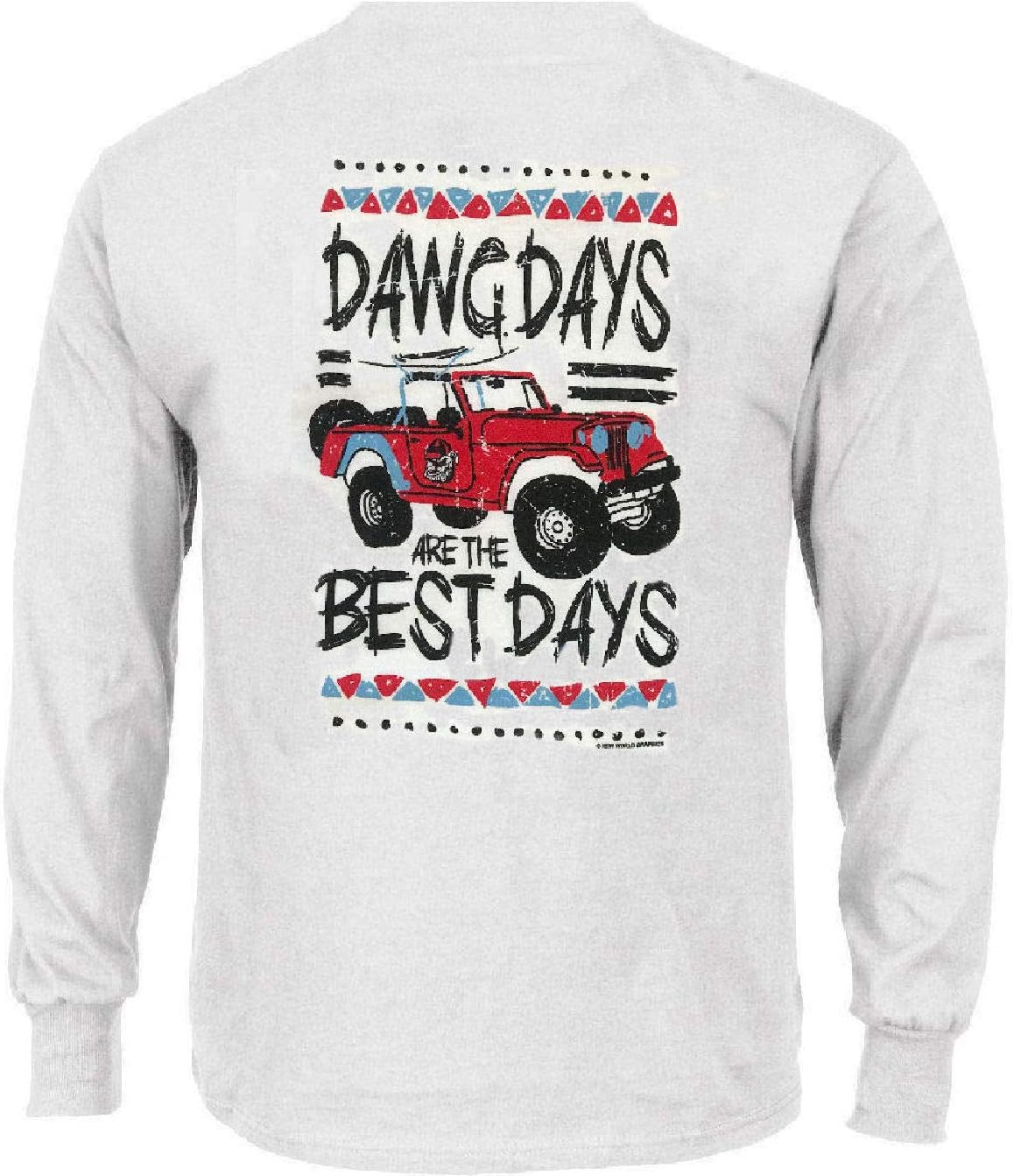 Georgia Men's White Dawg Days Long Sleeve T Shirt - Image 3