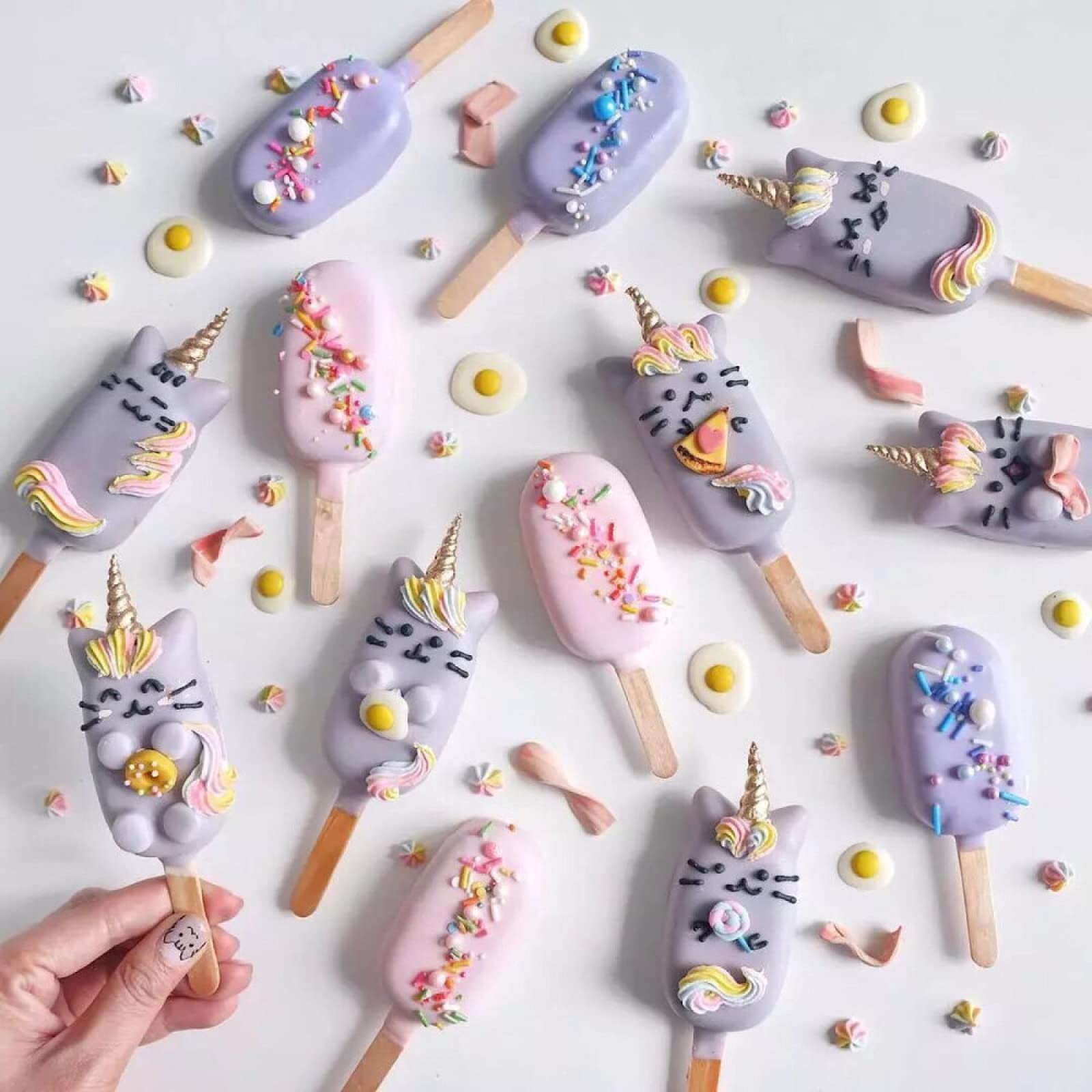 Stampo per gelato in silicone, 4 stampi per ghiaccioli, con 50 bastoncini, puree di frutta congelate
