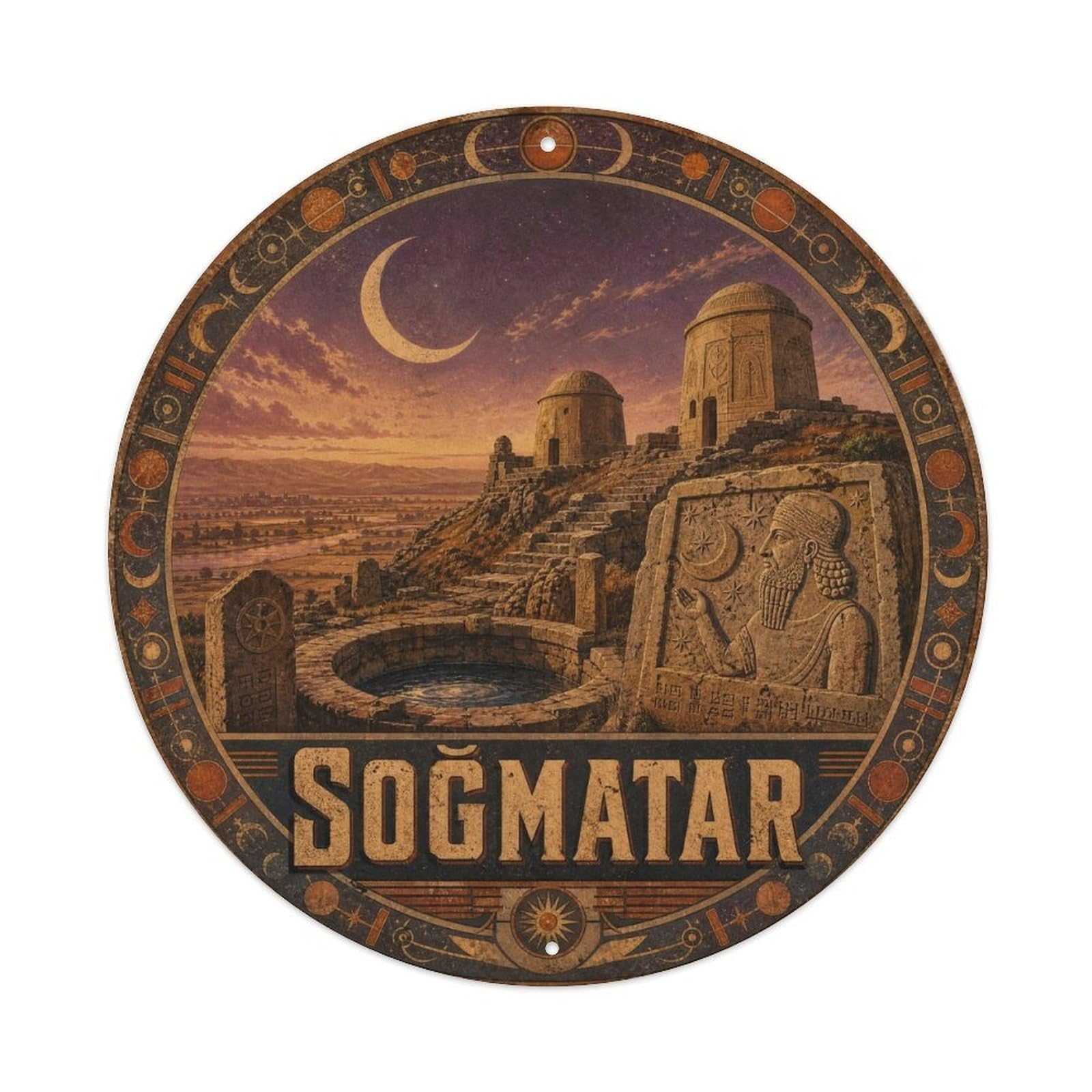 Sogmatar Pagan Anatolian Faith Culture Aged Vintage Metal Tin Sign