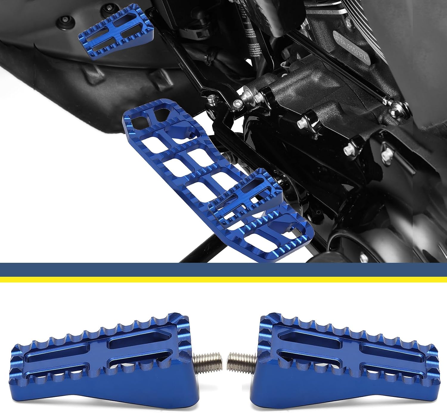 2 Pcs MX Shifter Pegs Gear Shift Lever Foot Pegs Fit For Harley Touring Street Glide Road King Road Glide Electra Glide Dyna Fat Bob Sportster XL 883 Softail Fat Boy (Blue)