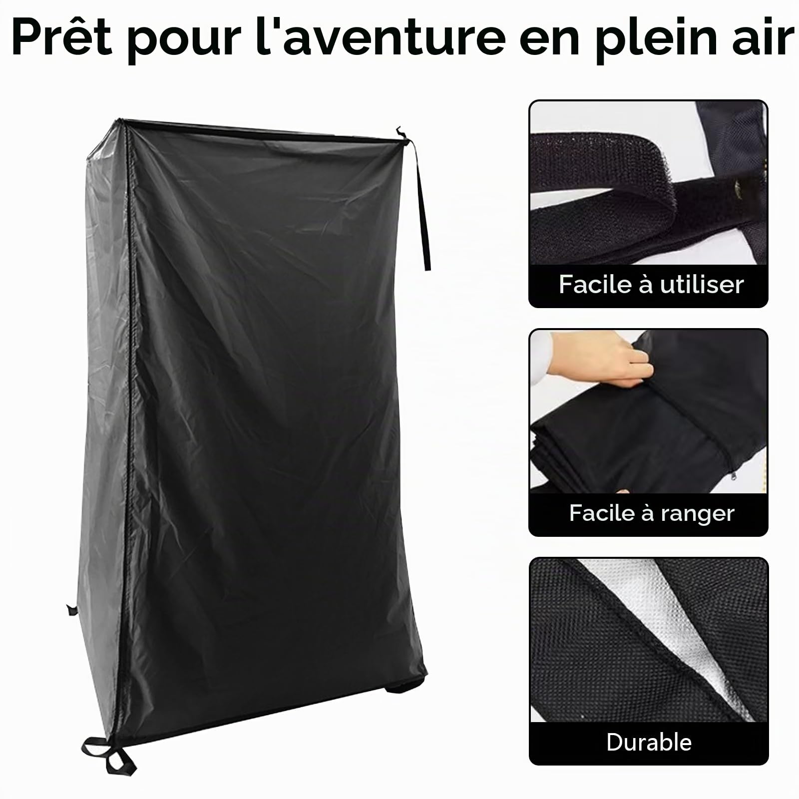 Tente de Douche Camping pour Voiture, Cabine de Douche Portable Imperméable Oxford Résistant à Déchirure Tente WC, Abri Intime pour Douches en Plein Air, Fixation Universelle pour Barres de Toit