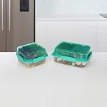 Sistema to GO Lunch Stack Square Lunch Box | 1.24 L Food Container with Bento-Style Compartments | BPA-Free | Colour May Vary