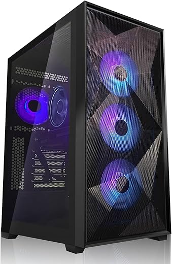 SYSTEMTREFF Gaming PC AMD Ryzen 5 7600 6×5.1GHz | Nvidia GeForce RTX 4060 8GB DX12 | 1TB M.2 NVMe | 32GB DDR5 RAM | WLAN Desktop Computer Rechner…