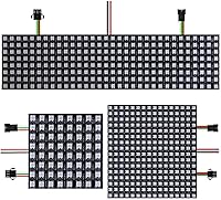 Vista 7 de LOAMLIN WS2812B RGB LED Digital Flexible Panel de luz direccionable individualmente WS2812 8X8 16X16 8X32 Módulo LED Matriz Pantalla DC5V