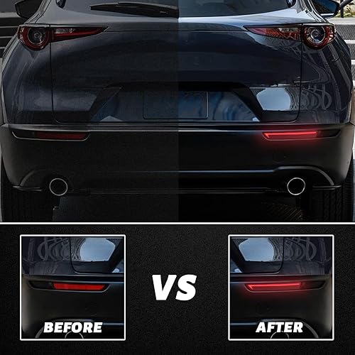 Miniatura 5 de Reflectores LED rojos para parachoques trasero, luces antiniebla, luces traseras compatibles con Mazda CX-30 CX-50, accesorios de función de señal
