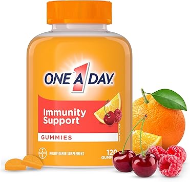 One A Day Multi+ Immunity Gummies For Adults - Immunity Multivitamin for Women And Men Plus Daily Immune Support With Vitamin C, Vitamin D And Zinc To Support Immune Function, 120 Gummies