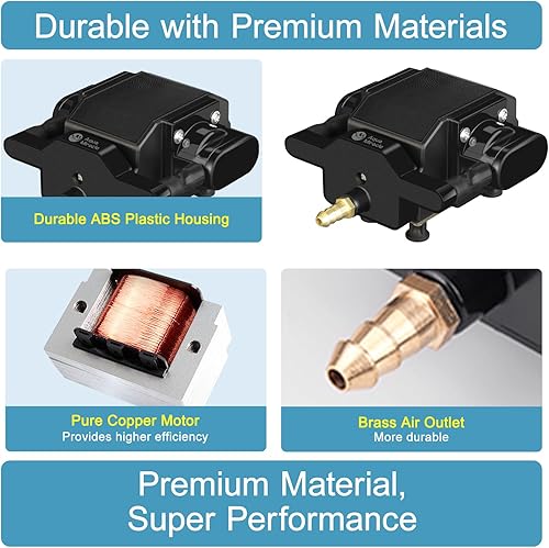 Miniatura 11 de AquaMiracle Quiet Aquarium Air Pump 200/317/475GPH High Pressure Commercial Air Pump Pond Aerator Bubbler Hydroponics Air Pump Oxygen Pump
