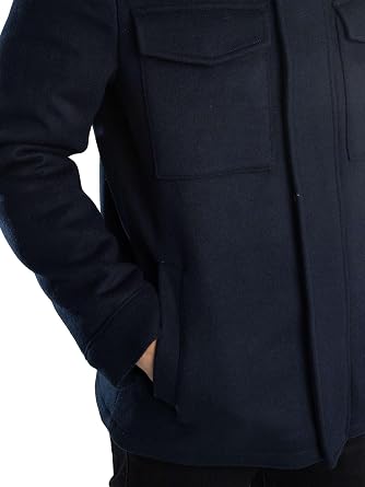 Ted Baker Men's Knowl Funnel Neck Field Jacket, Navy, M
