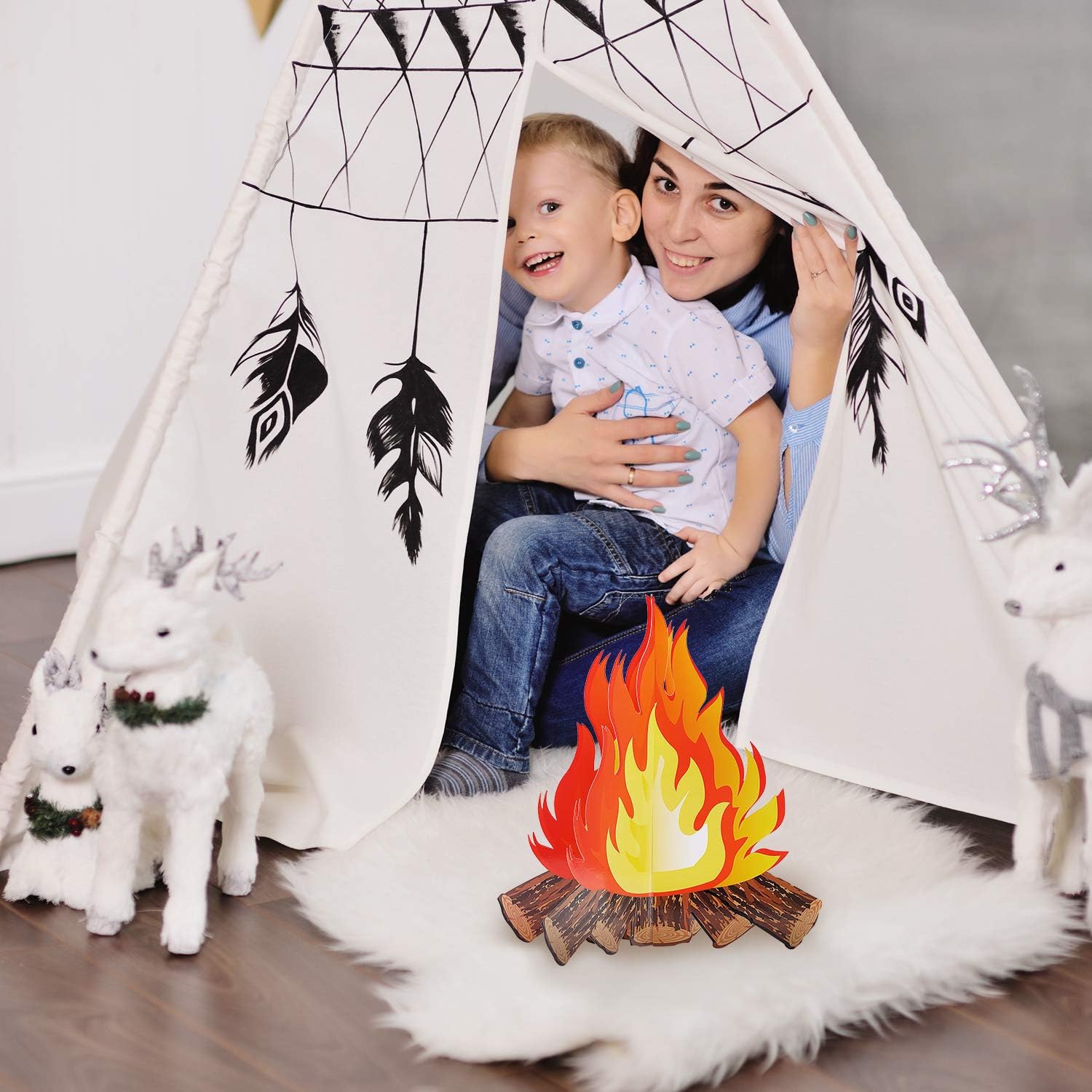 Flаѕh Dеаlѕ - 80% оƒƒ 12 Inch Tall Artificial Fire Fake Flame Paper 3D Decorative Cardboard Campfire Centerpiece Flame Torch for Campfire Party Decorations (2 Set) Prоmо 40% оƒƒ 12 Inch Tall Artificial Fire Fake Flame Paper 3D Decorative Cardboard Campfire Centerpiece Flame Torch for Campfire Party Decorations (2 Set)