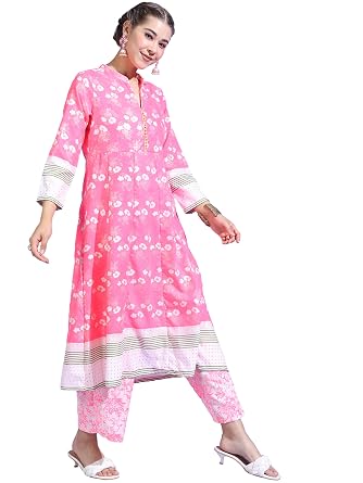 Vishudh Women ROUND NECK ETHNIC SET VNK3003004 Multicolor