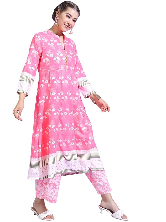 Vishudh Women ROUND NECK ETHNIC SET VNK3003004 Multicolor