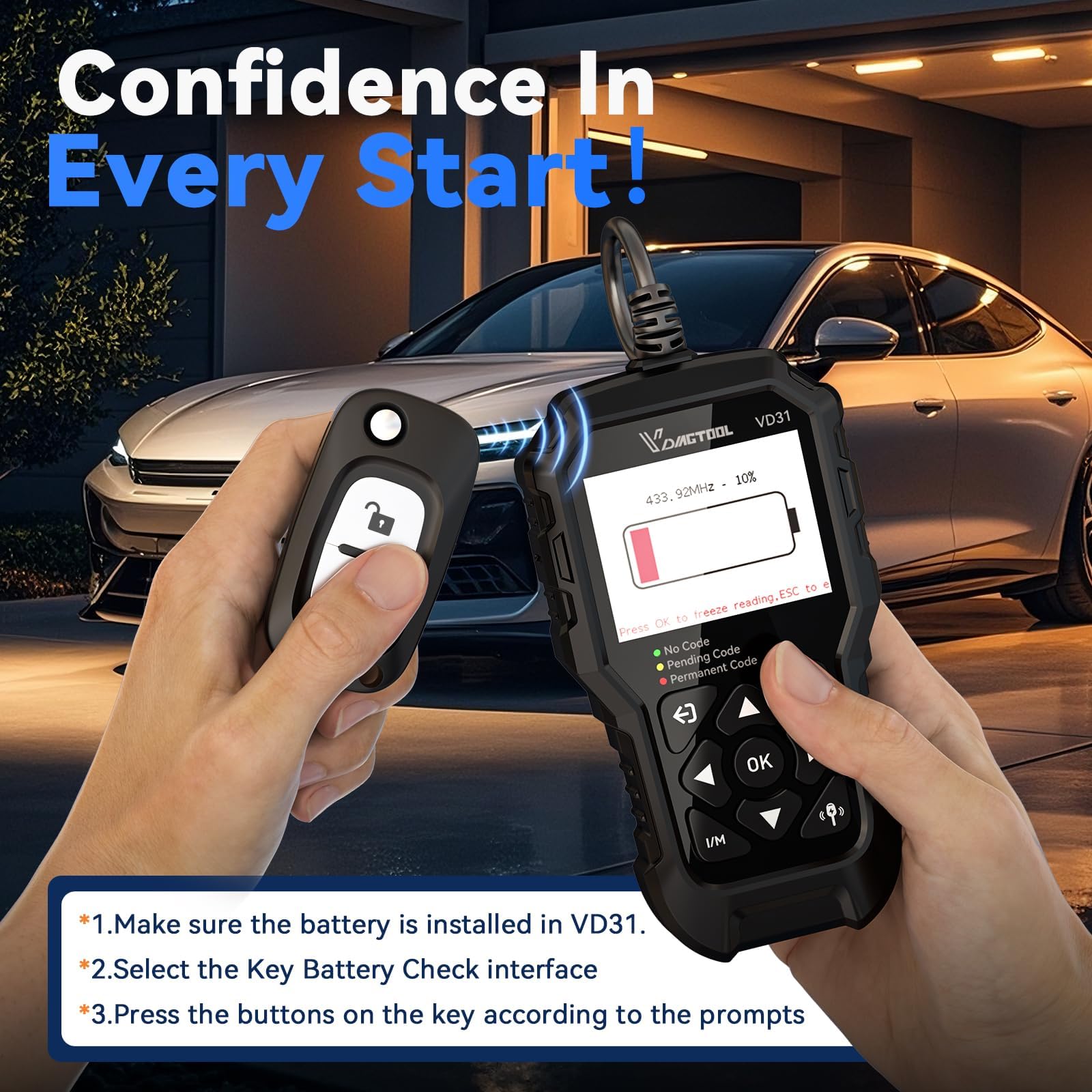 Pasuidu OBD2 - Lector de códigos universal para coche