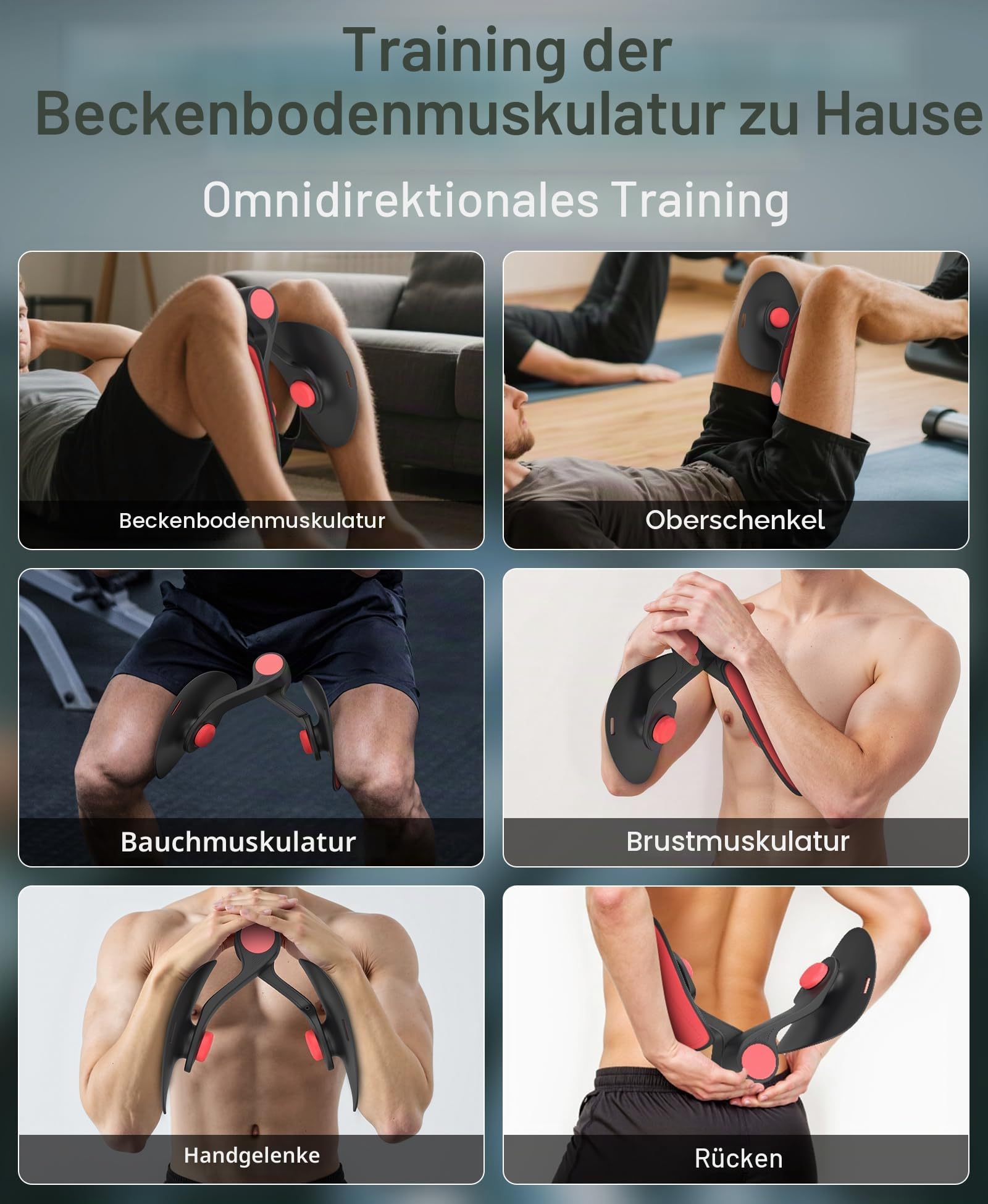 Oberschenkeltrainer 22kg Beckenboden Trainer, Beinpresse für Zuhause Kegel Beintrainer für Damen und Männer, Beckenbodentrainer für Frauen & Männer, Gesäßtrainer für Postpartale Erholung mit Band