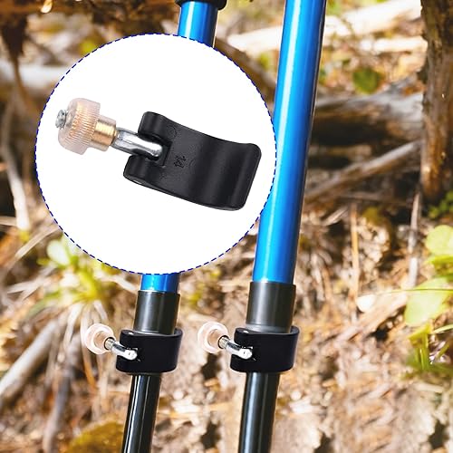 Miniatura 6 de 6 pinzas de repuesto para bastones de trekking, 3 tamaños de alta calidad, clips para senderismo, caminar, camping, montañismo, reparación al aire