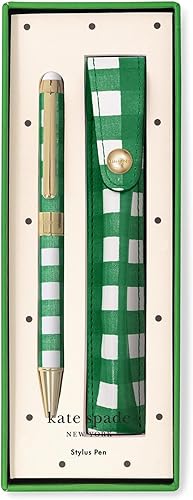 Miniatura 7 de Kate Spade New York Lápiz óptico para pantallas táctiles, bolígrafo de metal con tinta negra y bolsa de almacenamiento, bloque de color