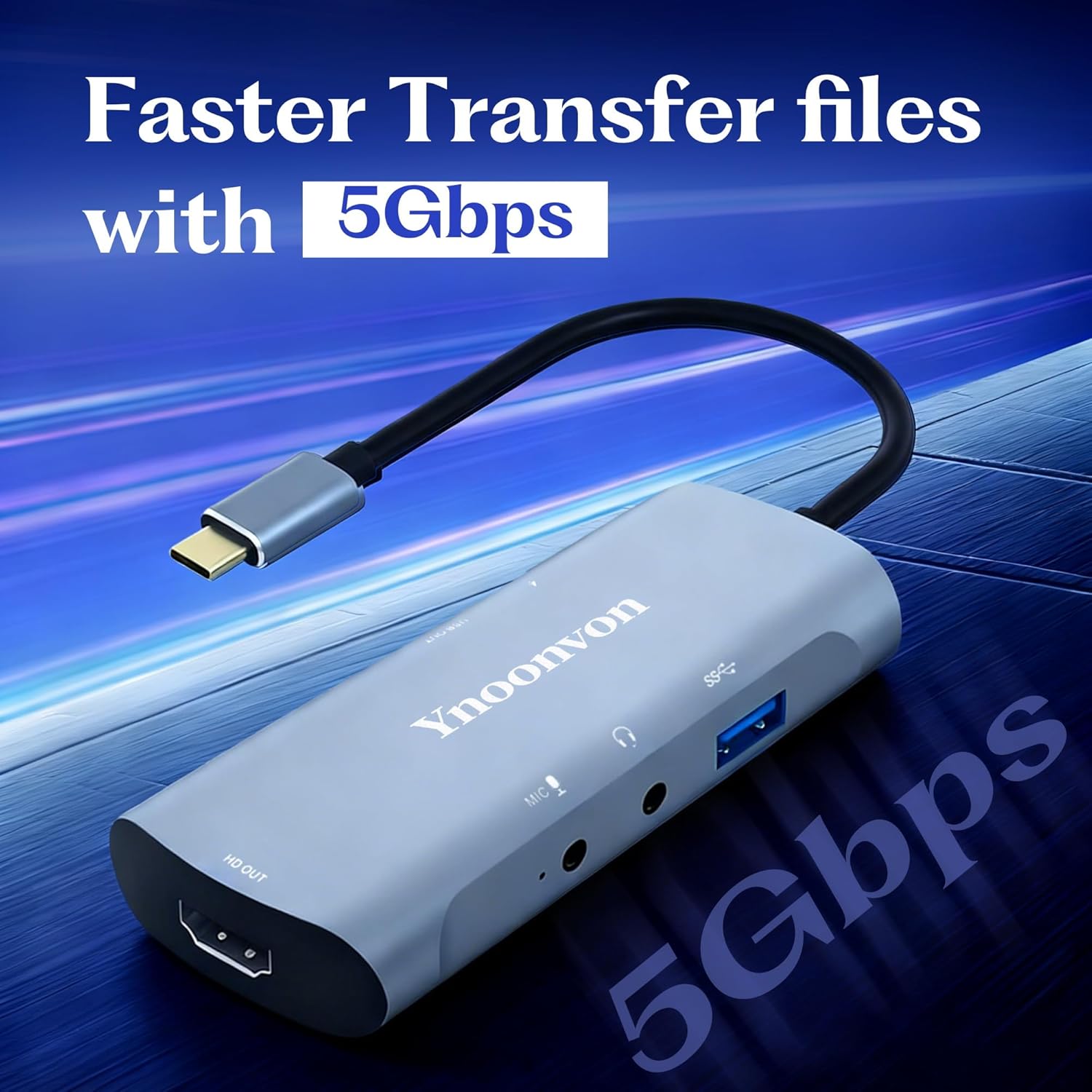 6-in-1 USB-C Video Capture Card Docking Station, 4K HDMI Loop-Out, 1080p 60fps Record, PD 60W Charge, USB 3.0, Audio Mic Jack. Portable Game Link for Switch, Phone, Laptop, Pi 5