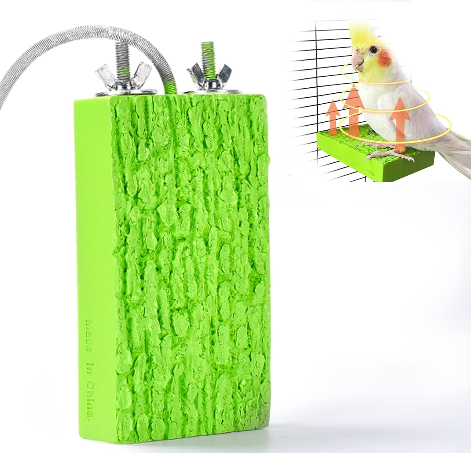 FOUDOUR 【Clearance】 Bird Cage Heater Thermo Perch Heated Bird Perch Snuggle Up Bird Warmer for Parakeets, Parrots,Exotic Pet Birds Bird…