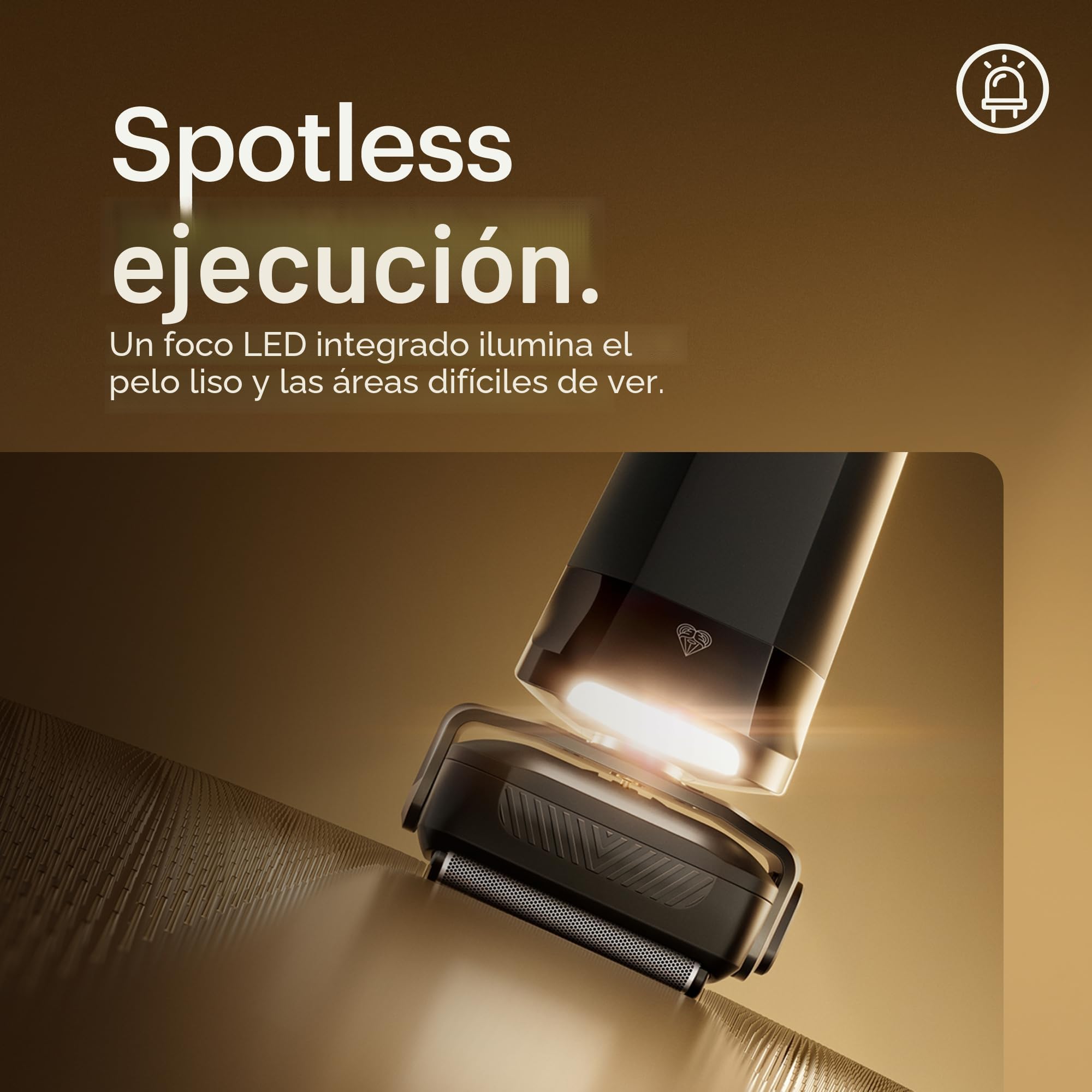 Afeitadora de hoja The Chairman™ PRO de MANSCAPED® - Dos cabezales intercambiables, Cabezal con 4 cuchillas de hoja SkinSafe® y cabezal de recortado, Carga USB-C o inalámbrica, Bloqueo de seguridad