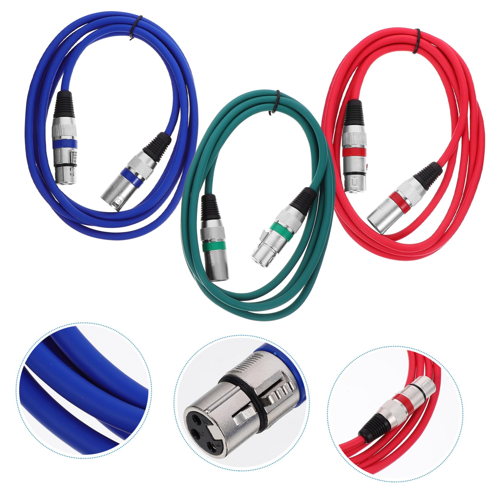 Sosoport 4 Sätze Xlr Kabel Xlr Männchen Zu Weibchen Mikrofonkabel Und Flexibles Und Langlebiges Audiokabel Für Professionelle Anwendungen 3 Stück * 4