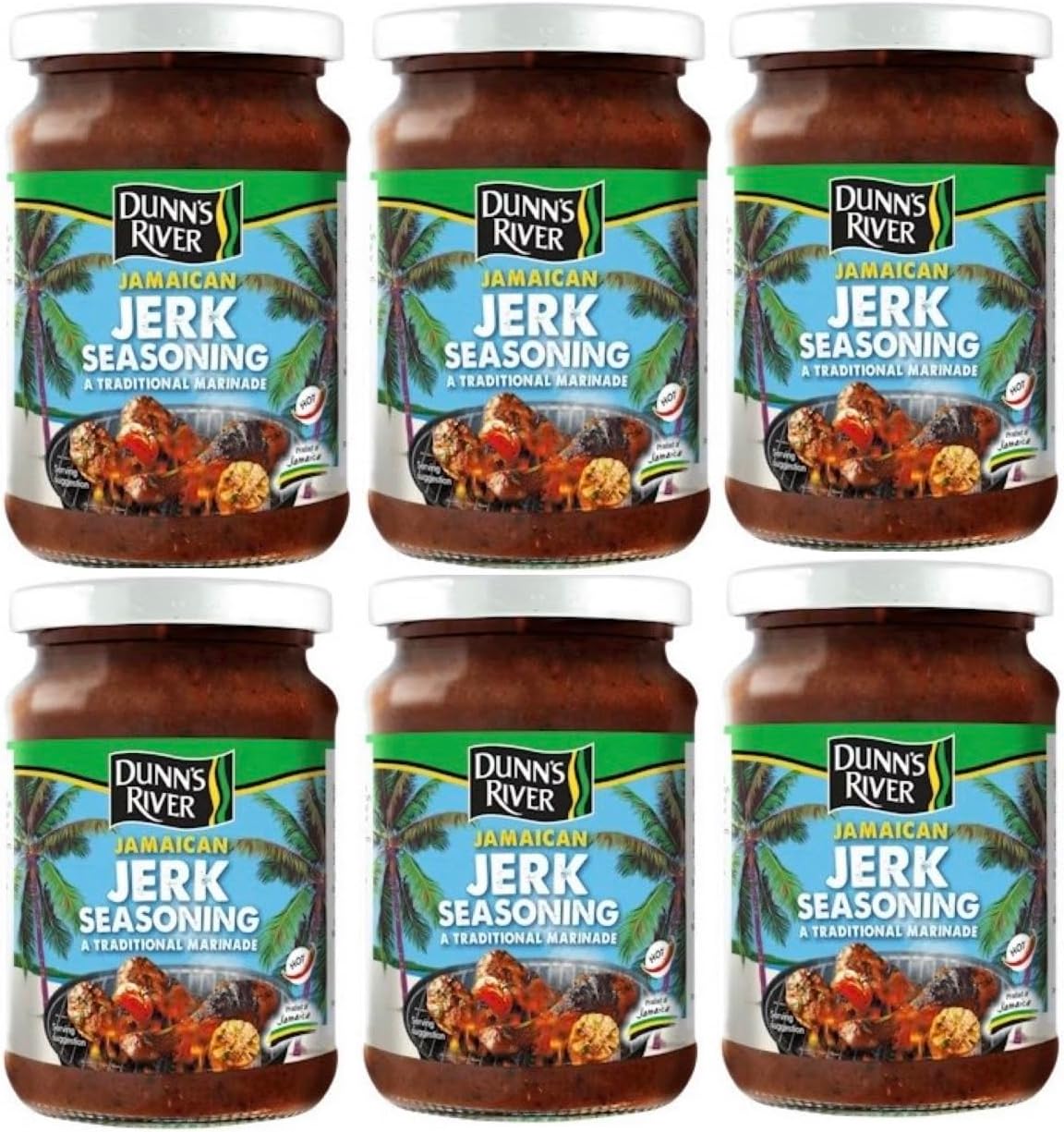 Dunn's River JAMAICAN Jerk Seasoning (HOT) 300g (PACK OF 6)