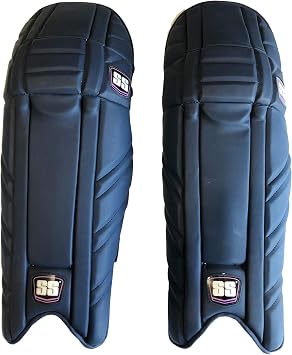 SS Cricket Superlite Premium Batting Leg Guards - Mens Size Navy Blue, Royal Blue Black
