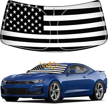D-Lumina Winshield Sun Shade with USA Flag for Chevy Camaro 2016-2024