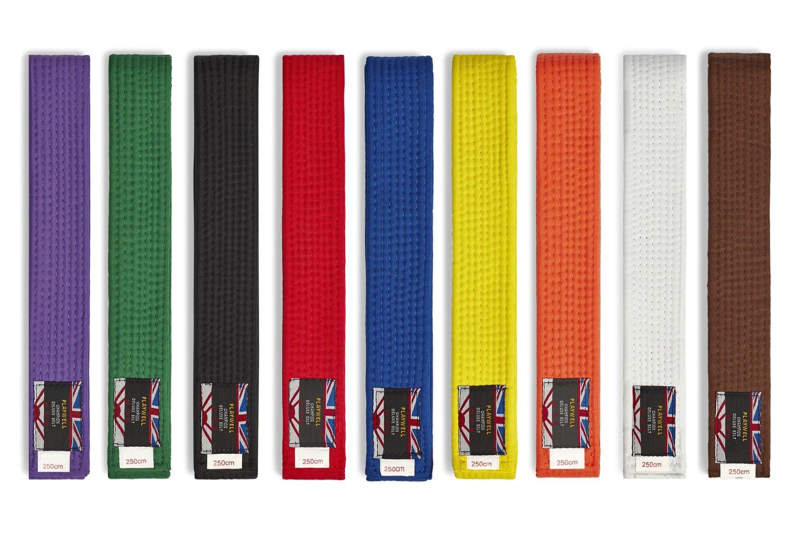 Playwell Unisex Red Martial Arts Cotton Solid Colou Extra Long Large Waist Grading Belt - (Karate, Judo Taekwondo) - 340Cm Or 360Cm (, 340Cm)