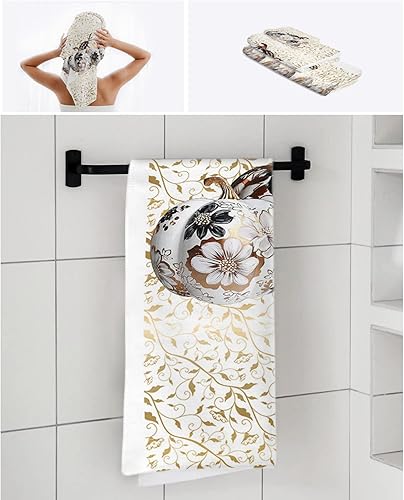 Miniatura 7 de Autumn Thanksgiving Bath Towels for Bathroom Set - Luxury Towels Gifts for Women,Quick Dry Beach Kitchen Hand Hair Face Yoga Workout Gym Towel and