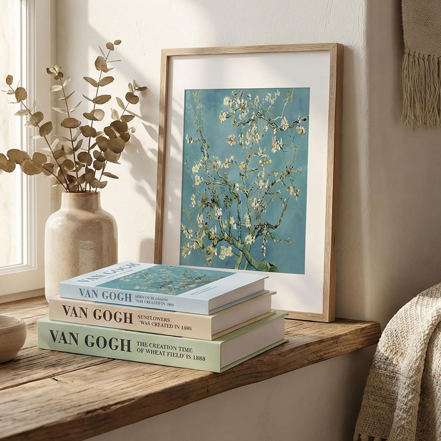 Van Gogh Art Decorative Books - Coffee Table Decor - Decorative Book for Home Decor-Faux/Fake Books for Decoration Minimalist Book Box for Coffee Table,Bookshelf, Living Room,TV Stand