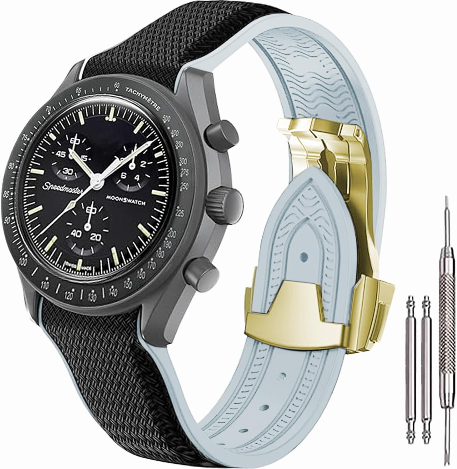 Strap for Omega×Swatch MoonSwatch Watch 20mm,Curved end