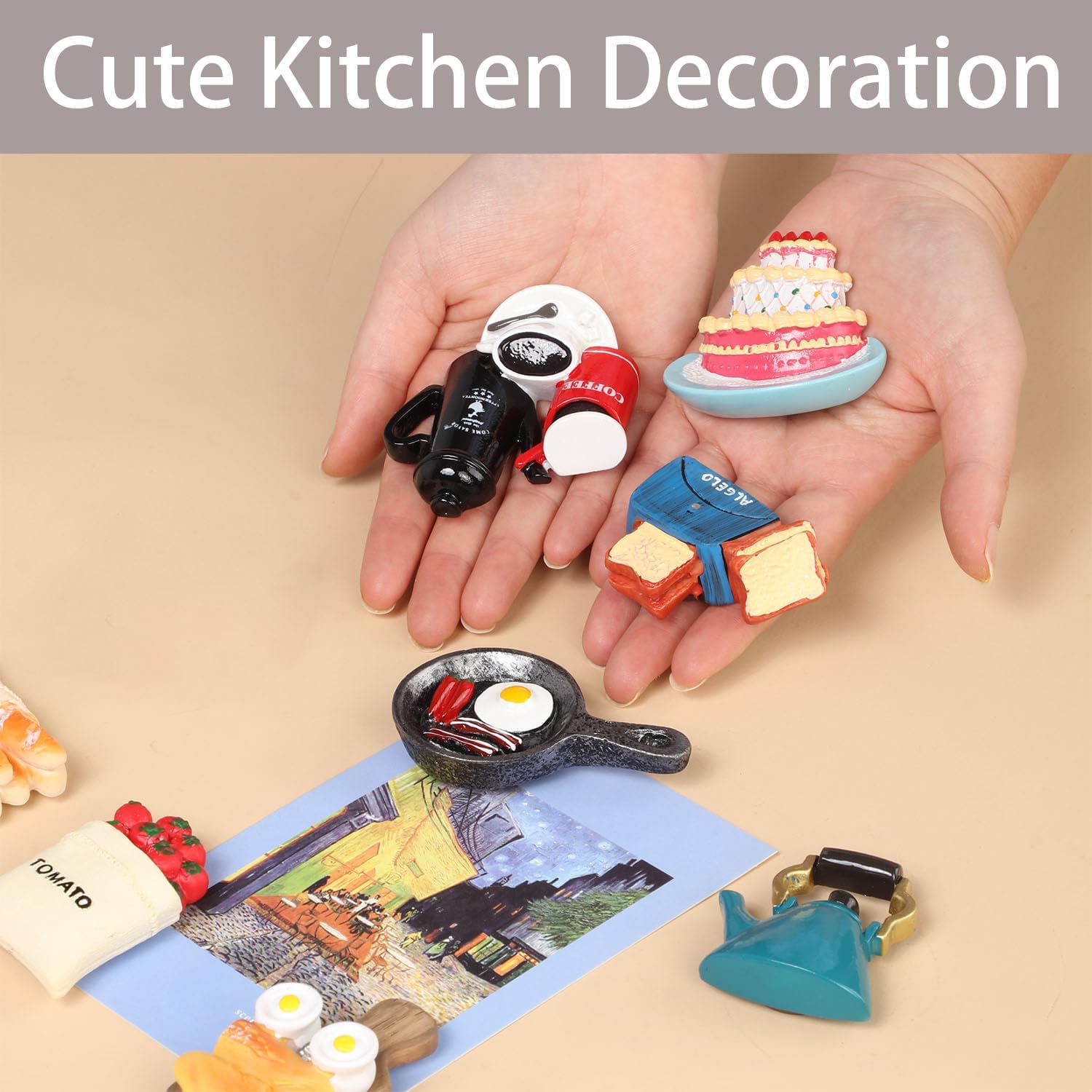 12pcs Cute Food Fridge Magnets for Fridge Cute Magnet Refrigerator Stickers for Kitchen Magnet Decorative Strong Resin Fun Magnets Home Decor Office