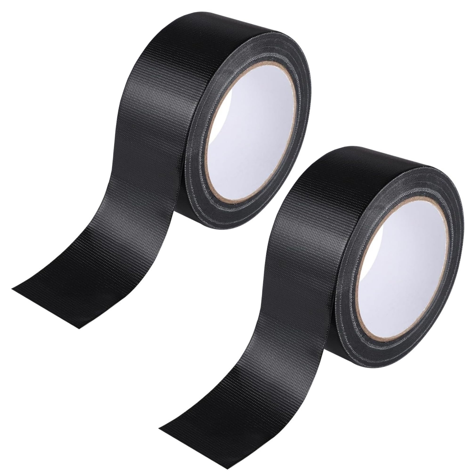 2x Nastro Telato Super Resistente, Nastro Telato, Nastros Telatos Rinforzato, Utile per Riparazioni Generiche Tubi Di Gomma E Plasticae E Lavori Fai Da Te, Impermeabile, Resistente, 30 mm x 50 m, Nero